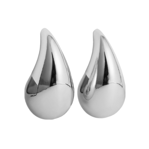 18k Silver Coated Teardrop Earrings