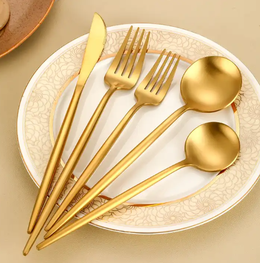 Gold Flatware Set